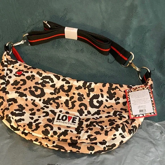 Brighton Leopard Print Swing Bag - Picture 3 of 6
